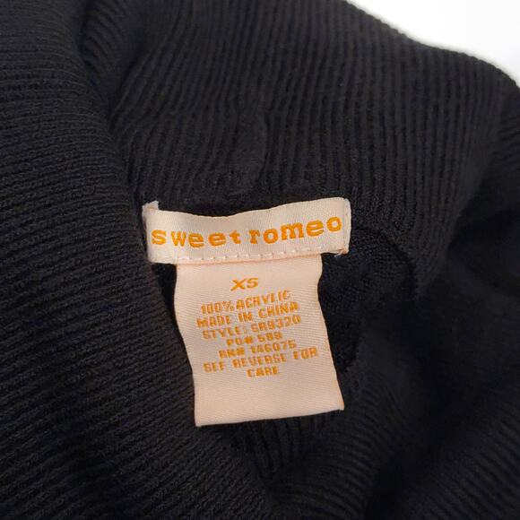 SWEET ROMEO Longsleeve Cowl Neck Tunic Top Sweater (Black | Size XS) - Picture 6 of 7